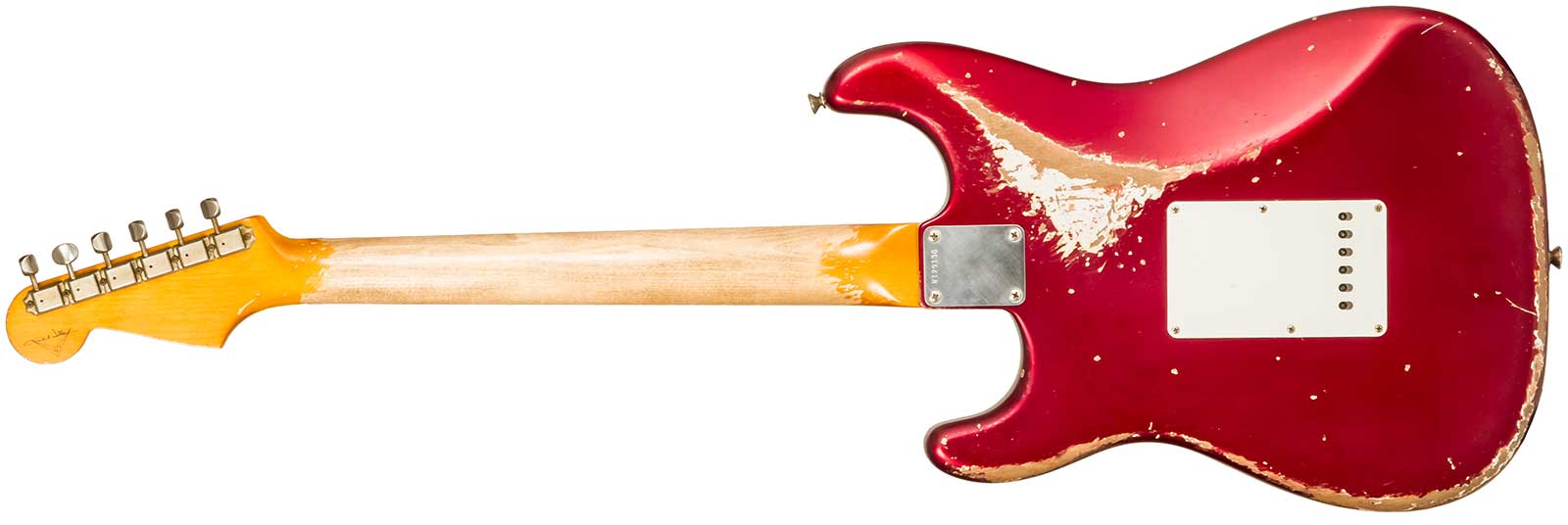 Fender Custom Shop Strat 1964 Masterbuilt P.waller 3s Trem Rw #r129130 - Heavy Relic Candy Apple Red - Guitarra eléctrica con forma de str. - Variatio