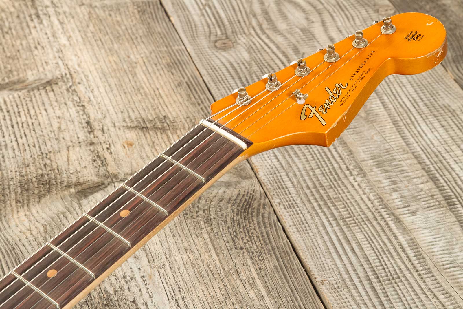 Fender Custom Shop Strat 1964 Masterbuilt P.waller 3s Trem Rw #r129130 - Heavy Relic Candy Apple Red - Guitarra eléctrica con forma de str. - Variatio