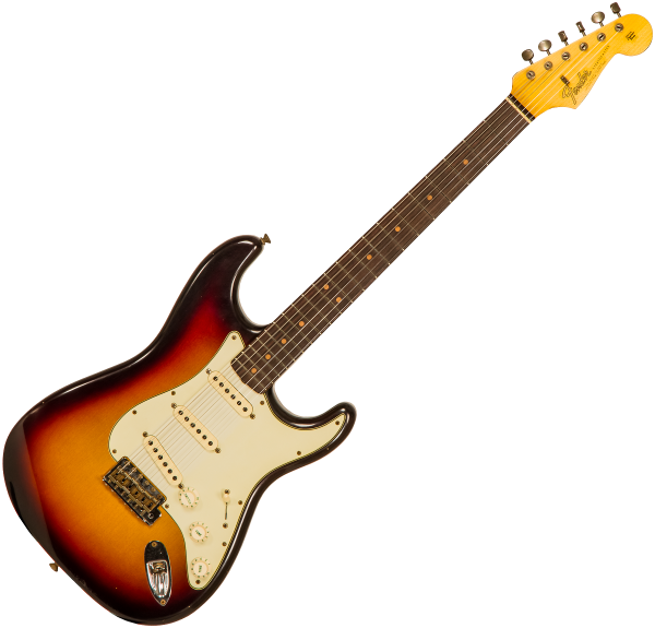 Guitarra eléctrica de cuerpo sólido Fender Custom Shop 1964 Stratocaster - Journeyman Relic Target 3-Color Sunburst