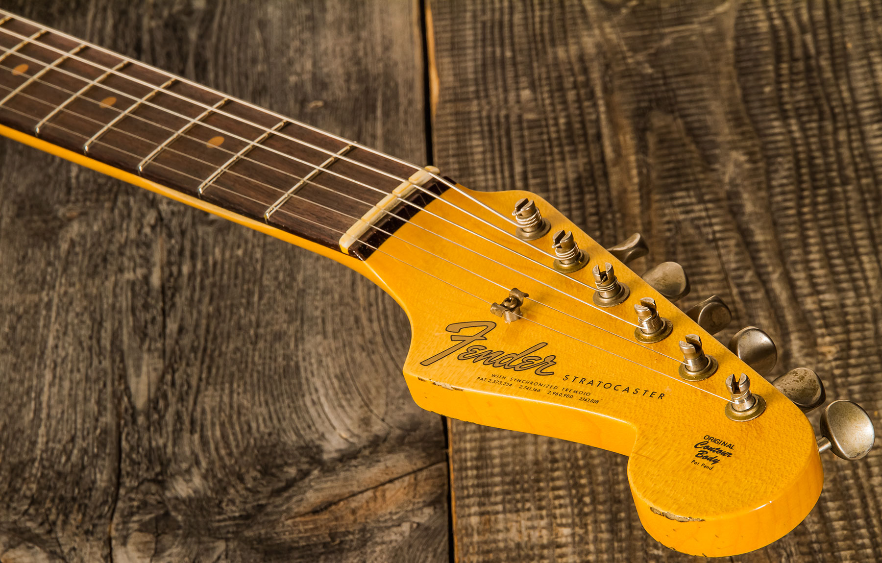 Fender Custom Shop Strat 1964 3s Trem Rw - Journeyman Relic Target 3-color Sunburst - Guitarra eléctrica con forma de str. - Variation 4