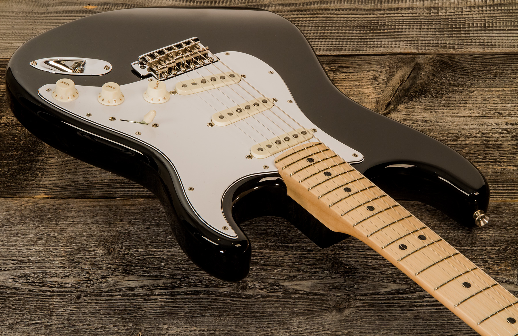 Fender Custom Shop Strat 1969 3s Trem Mn #r123423 - Nos Black - Guitarra eléctrica con forma de str. - Variation 1