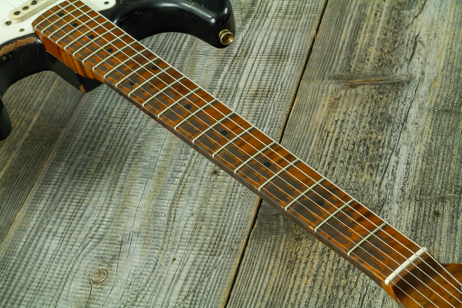 Fender Custom Shop Strat 50s Mb A.macnutt 3s Trem Rw #r132343 - Heavy Relic 2-color Sunburst - Guitarra eléctrica con forma de str. - Variation 8