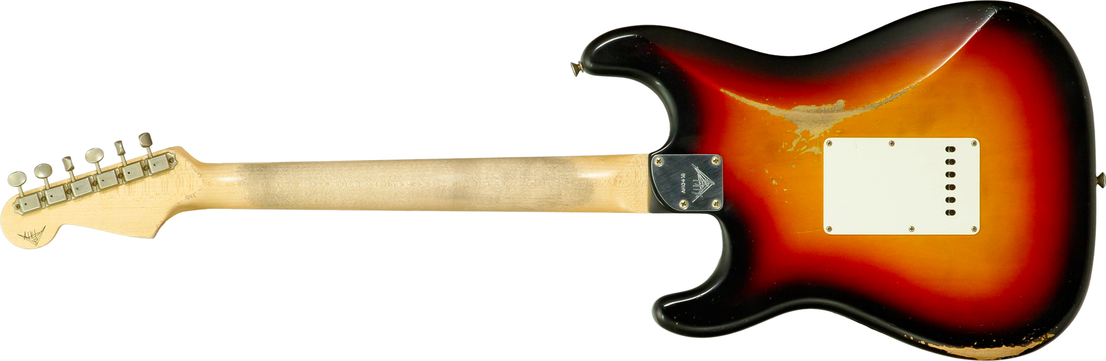 Fender Custom Shop Strat 60s Mb A.hicks 3s Trem Rw #4681 #ah0416 - Relic 3-color Sunburst - Guitarra eléctrica con forma de str. - Variation 1