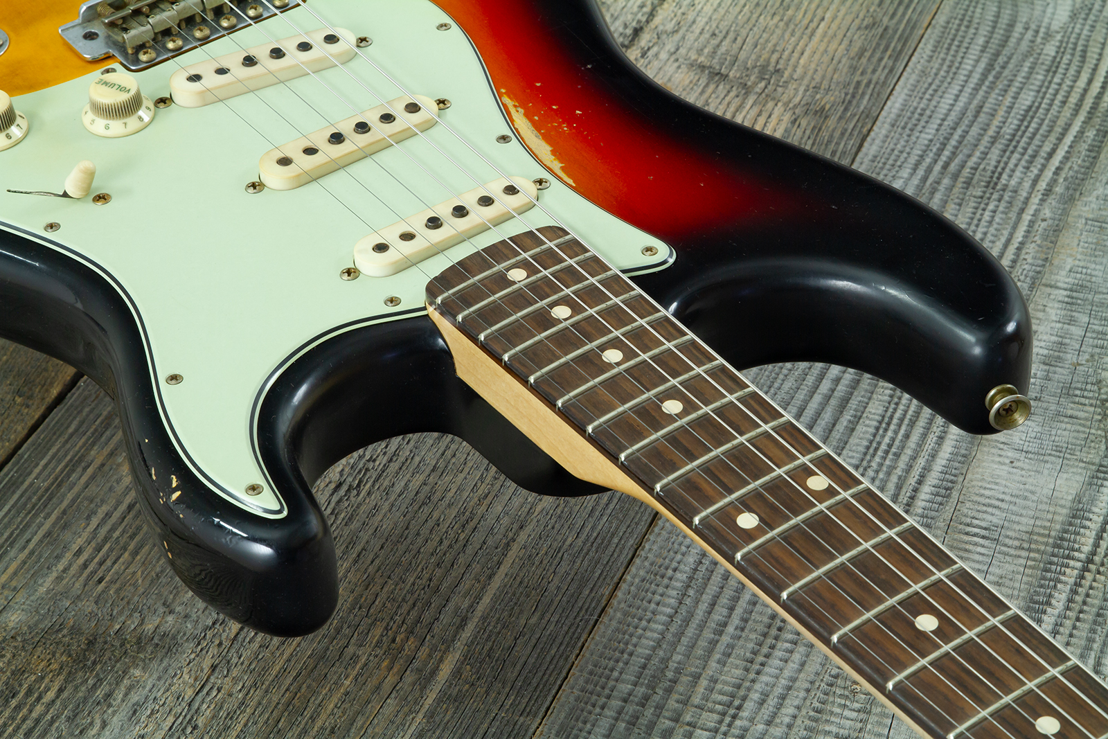 Fender Custom Shop Strat 60s Mb A.hicks 3s Trem Rw #4681 #ah0416 - Relic 3-color Sunburst - Guitarra eléctrica con forma de str. - Variation 5