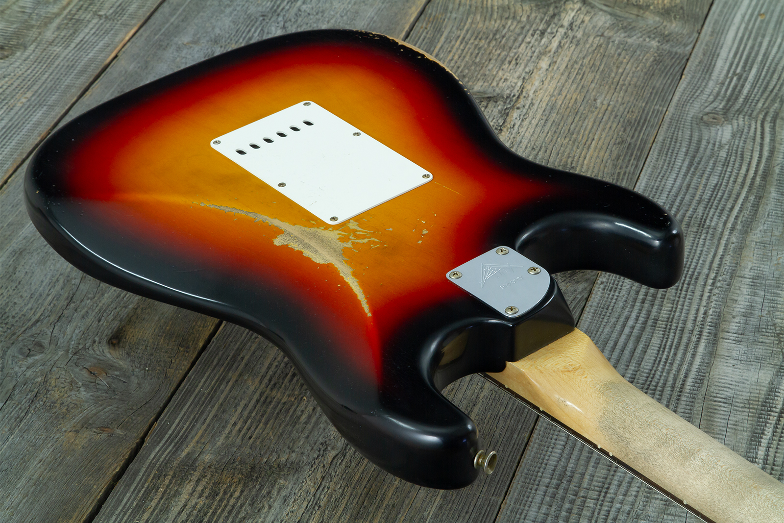 Fender Custom Shop Strat 60s Mb A.hicks 3s Trem Rw #4681 #ah0416 - Relic 3-color Sunburst - Guitarra eléctrica con forma de str. - Variation 8