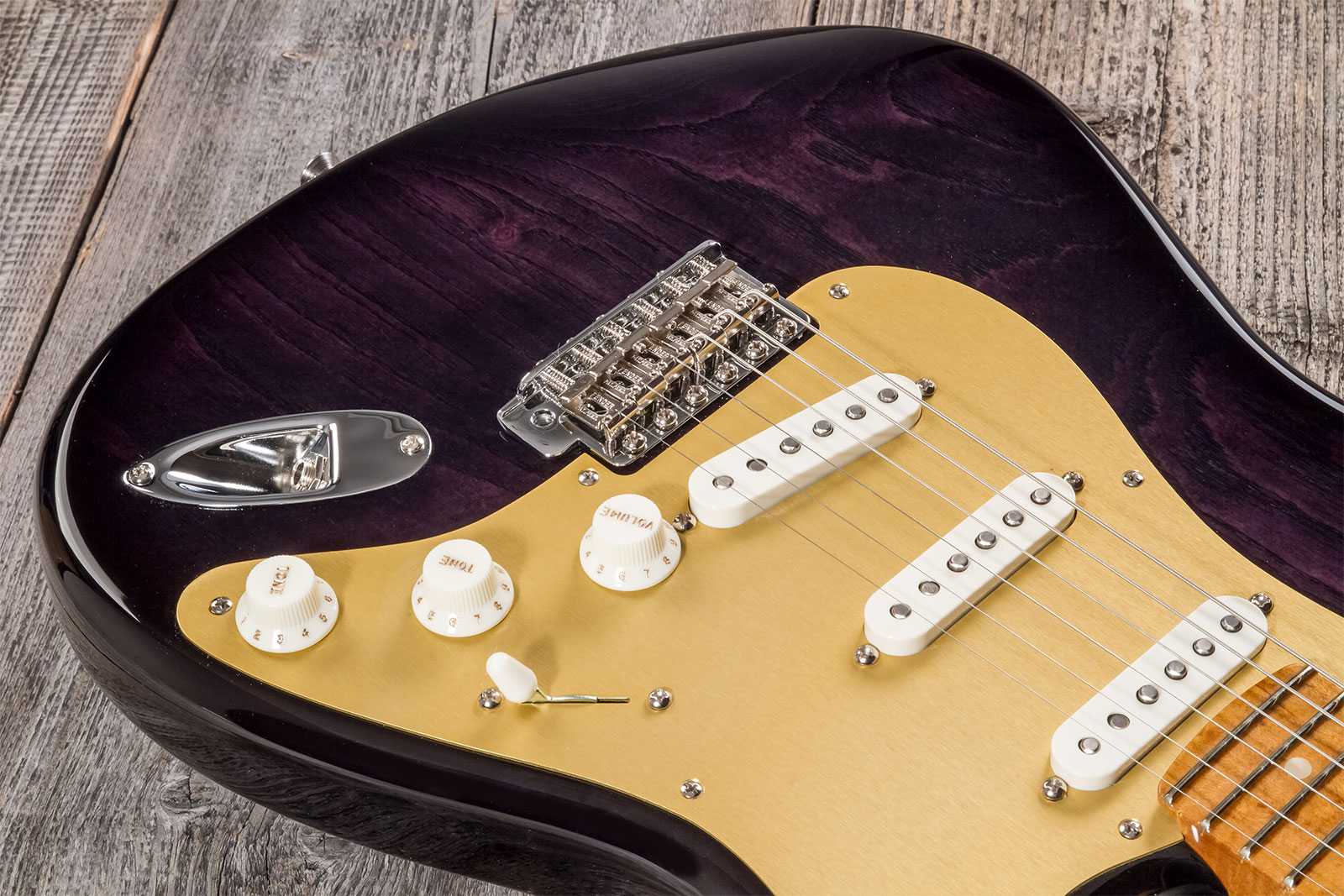 Fender Custom Shop Strat American Custom 3s Trem Mn #xn15899 - Nos Ebony Transparent - Guitarra eléctrica con forma de str. - Variation 3