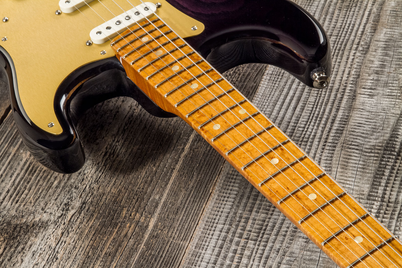 Fender Custom Shop Strat American Custom 3s Trem Mn #xn15899 - Nos Ebony Transparent - Guitarra eléctrica con forma de str. - Variation 4