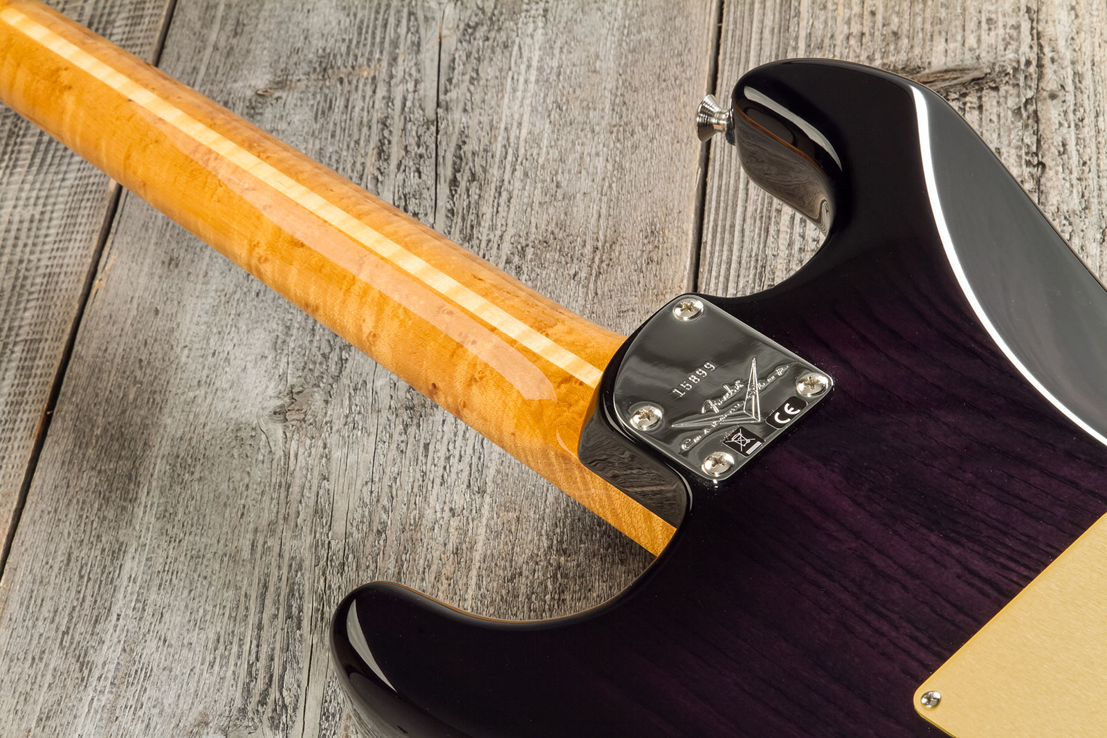 Fender Custom Shop Strat American Custom 3s Trem Mn #xn15899 - Nos Ebony Transparent - Guitarra eléctrica con forma de str. - Variation 6