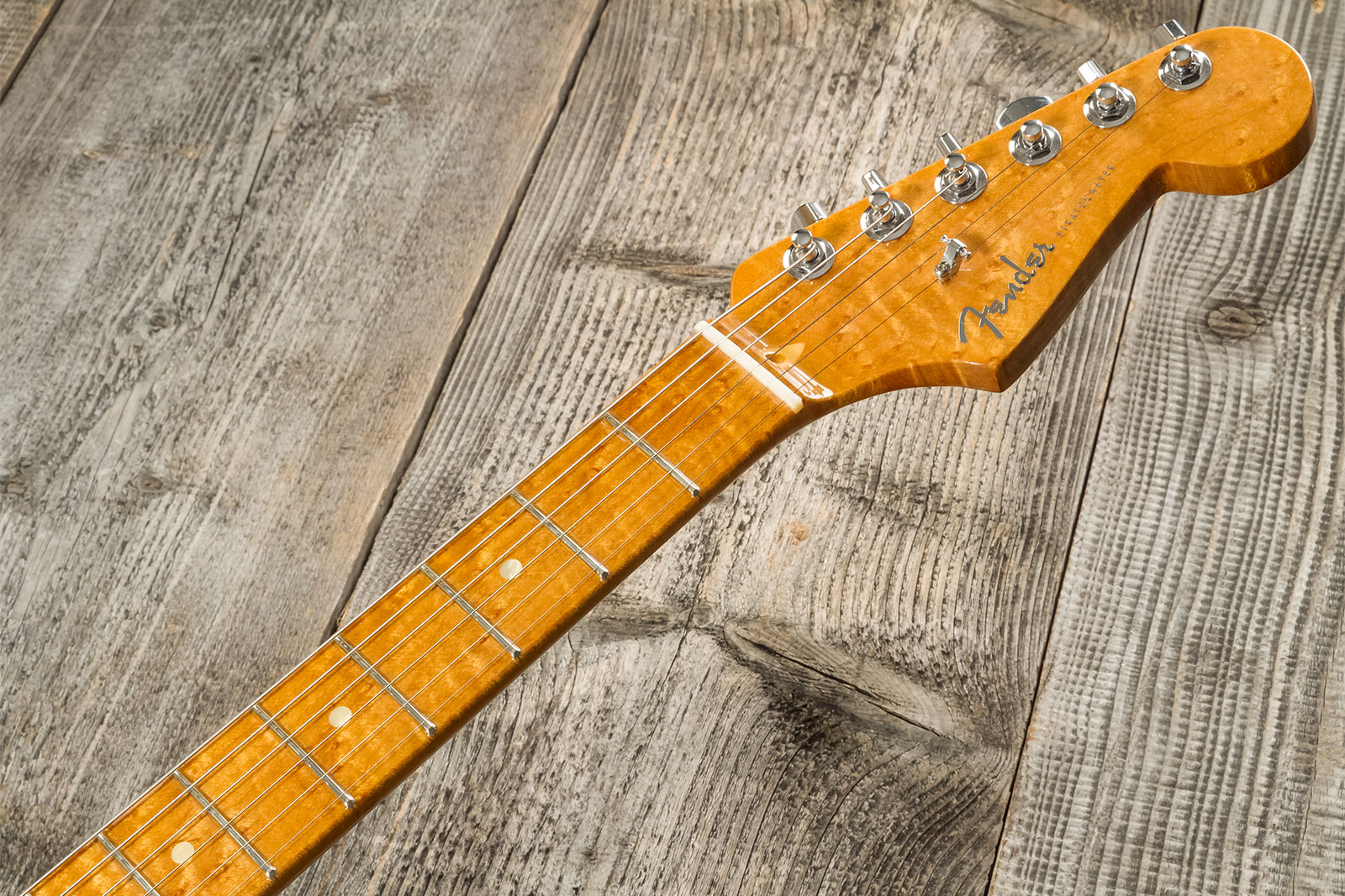 Fender Custom Shop Strat American Custom 3s Trem Mn #xn15899 - Nos Ebony Transparent - Guitarra eléctrica con forma de str. - Variation 7