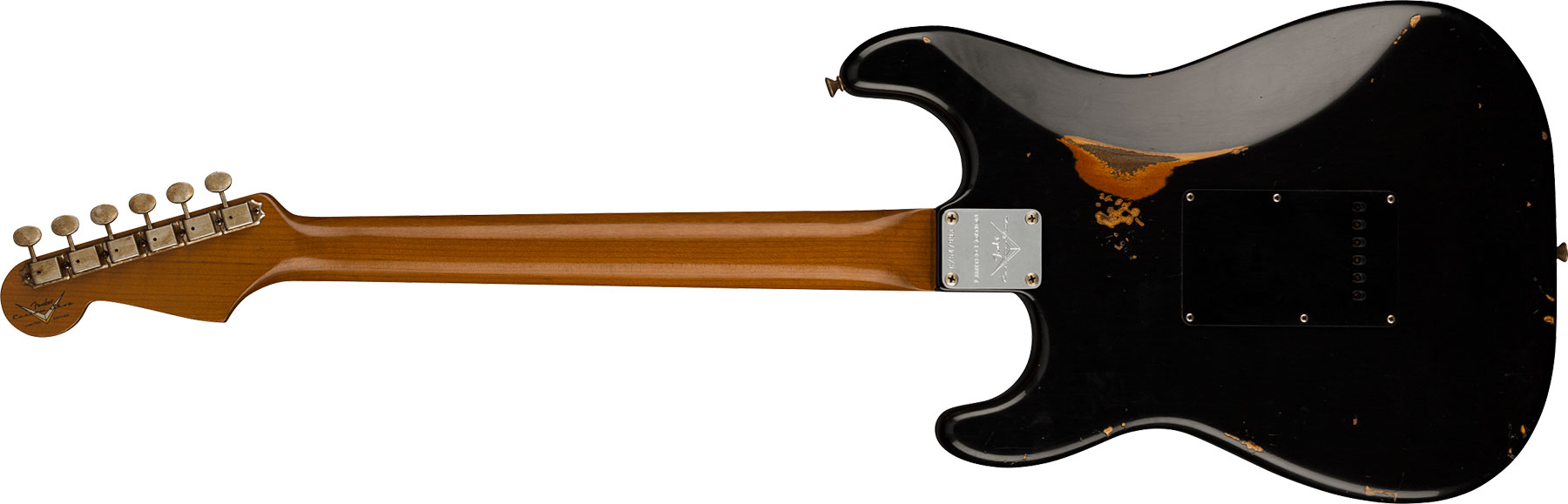 Fender Custom Shop Strat Dual Mag Ii Ltd Usa 3s Trem Rw - Relic Black Over 3-color Sunburst - Guitarra eléctrica con forma de str. - Variation 1