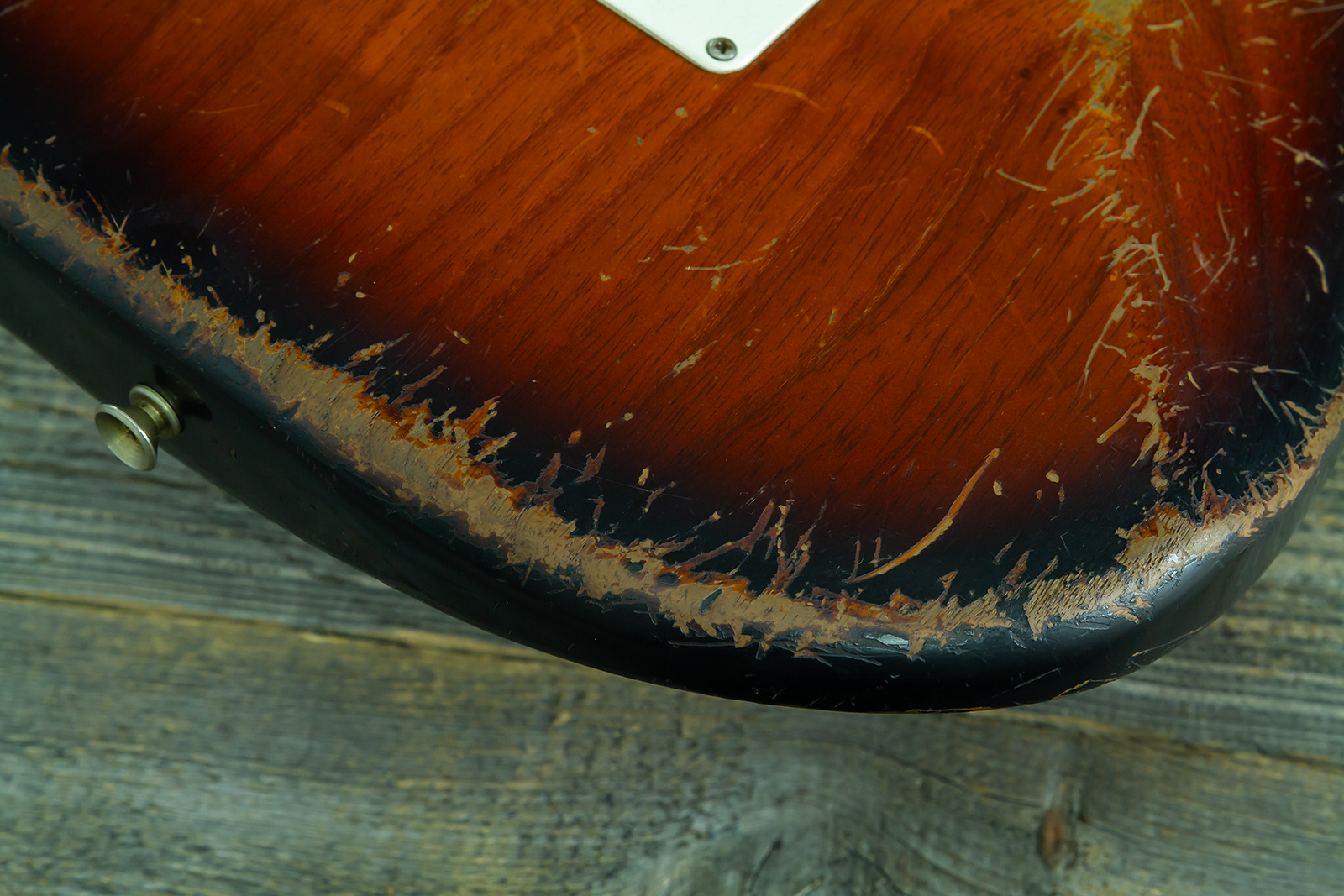 Fender Custom Shop Strat Late 1959 Mb A.macnutt 3s Trem Rw #r147577 - Heavy Relic 2-color Sunburst - Guitarra eléctrica con forma de str. - Variation 