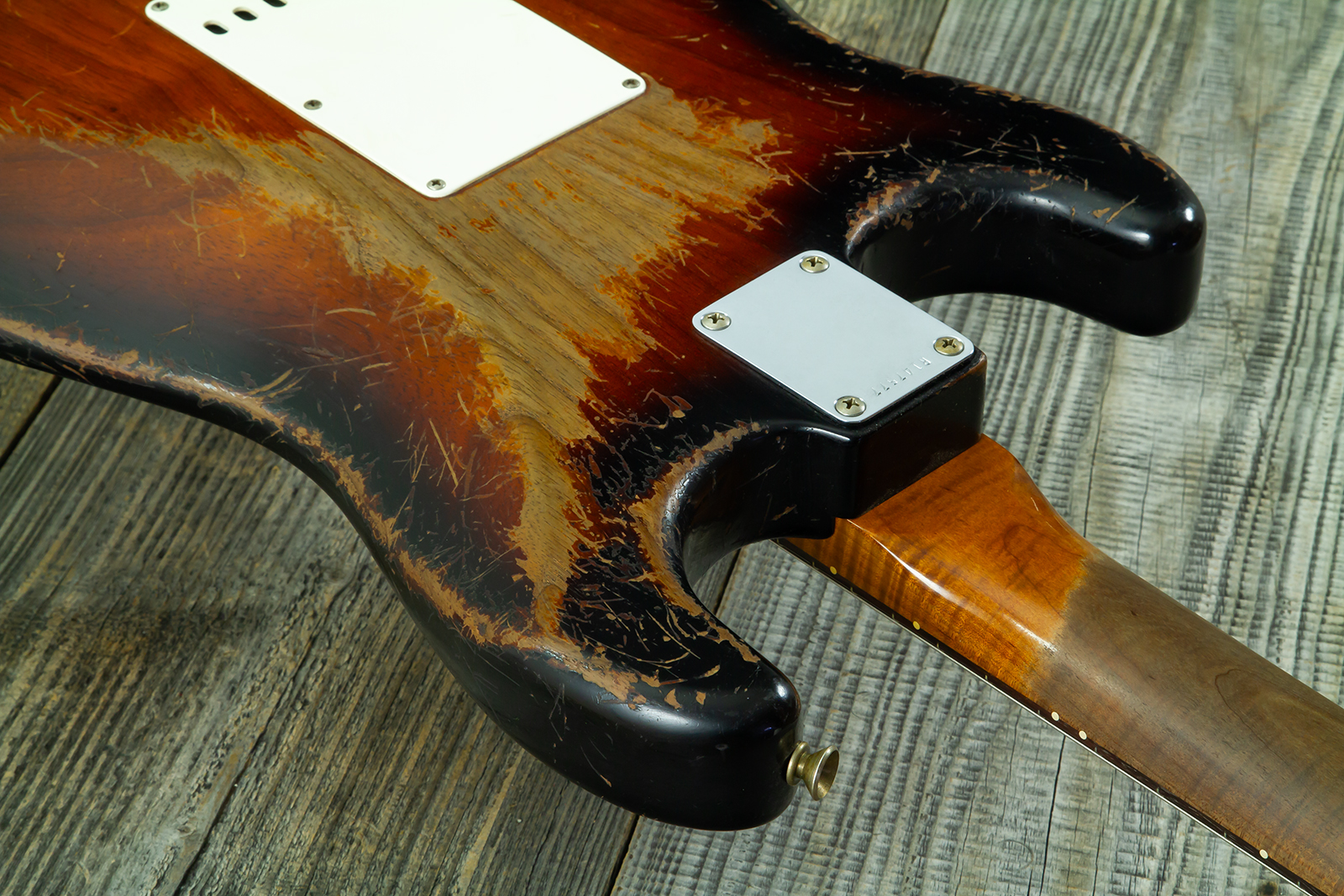 Fender Custom Shop Strat Late 1959 Mb A.macnutt 3s Trem Rw #r147577 - Heavy Relic 2-color Sunburst - Guitarra eléctrica con forma de str. - Variation 