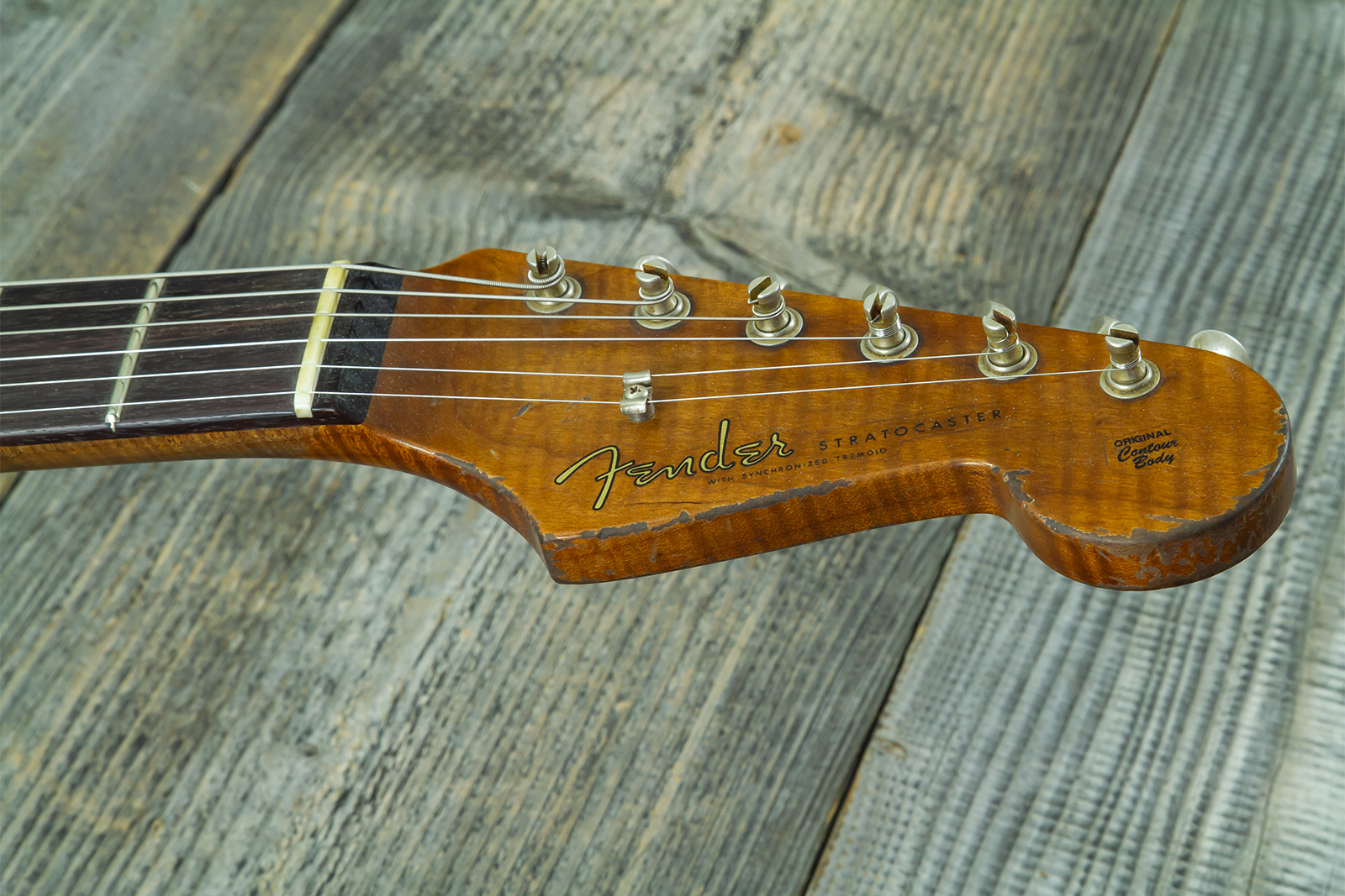 Fender Custom Shop Strat Late 1959 Mb A.macnutt 3s Trem Rw #r147577 - Heavy Relic 2-color Sunburst - Guitarra eléctrica con forma de str. - Variation 