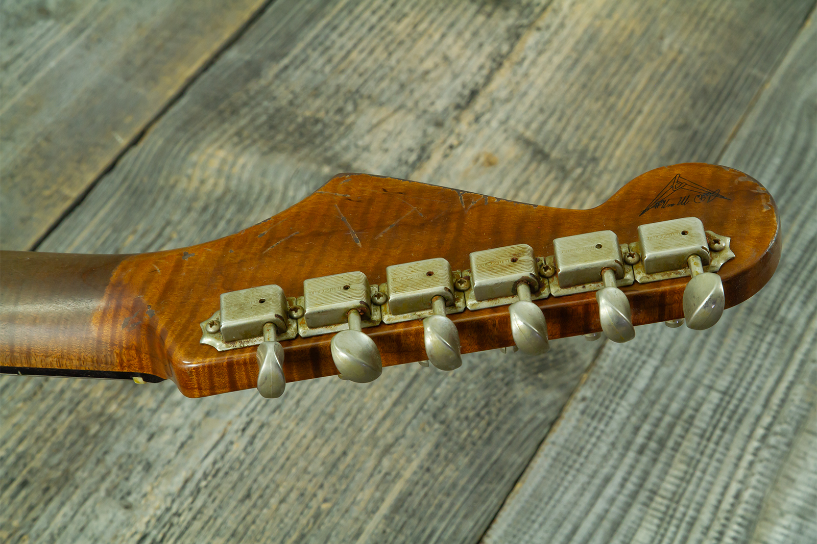 Fender Custom Shop Strat Late 1959 Mb A.macnutt 3s Trem Rw #r147577 - Heavy Relic 2-color Sunburst - Guitarra eléctrica con forma de str. - Variation 