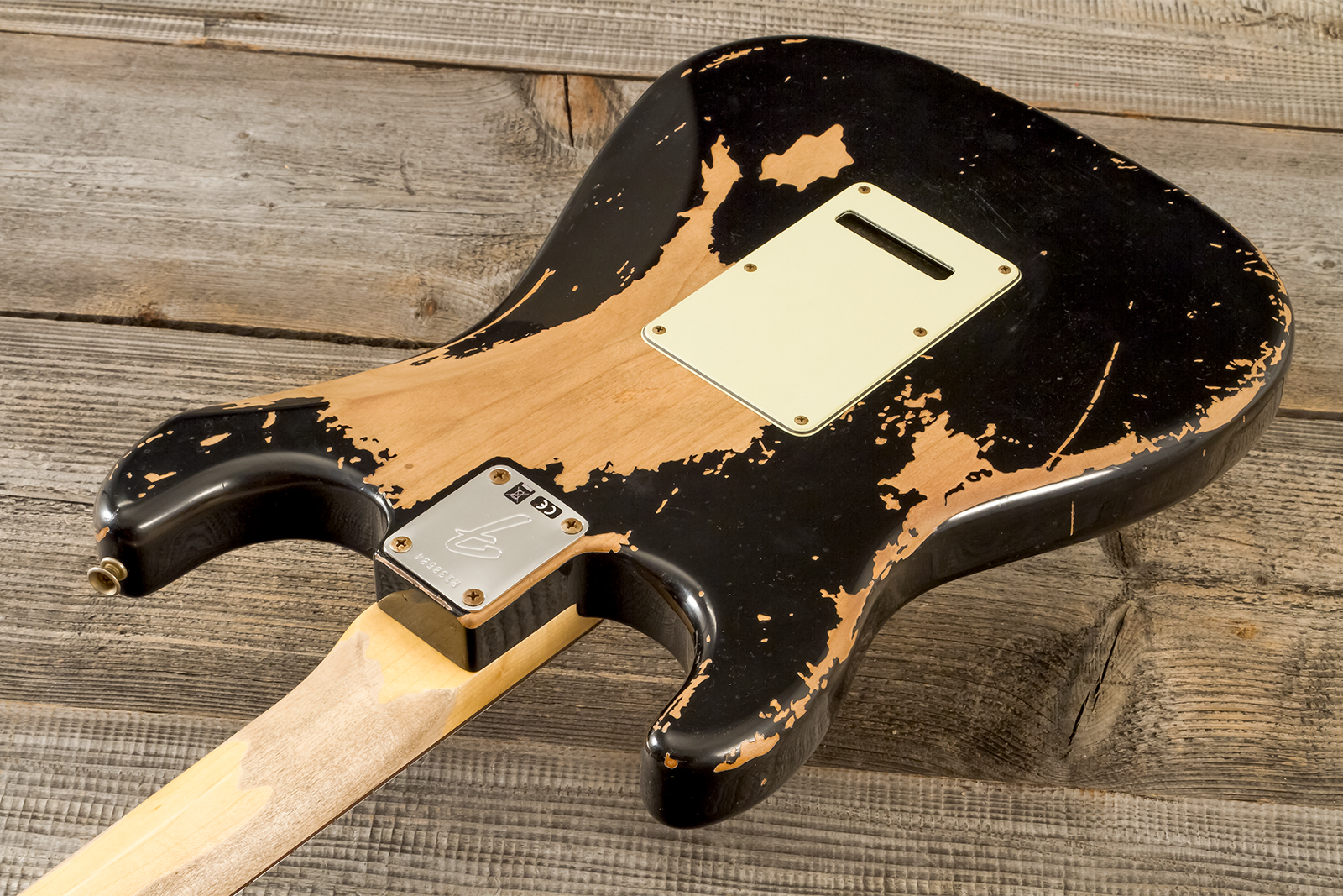 Fender Custom Shop Strat Michael Landau 1968 Signature Trem 3s #r138684 - Relic Black - Guitarra eléctrica con forma de str. - Variation 7