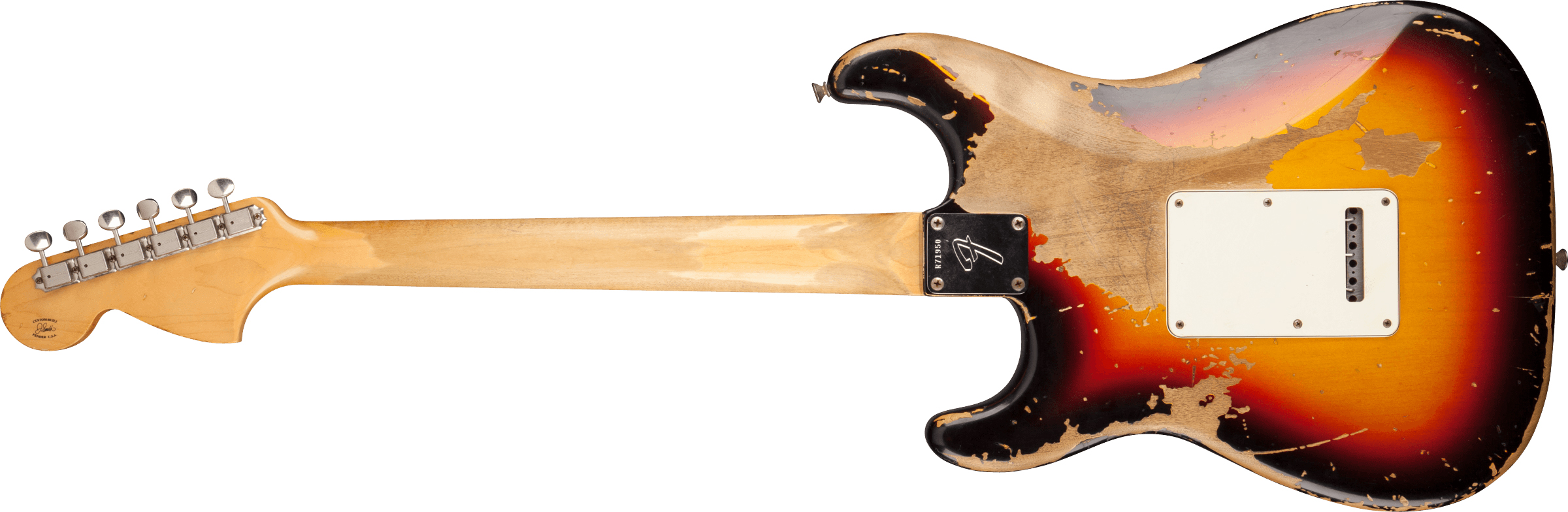 Fender Custom Shop Strat Michael Landau 1968 Trem 3s - Relic Bleached 3-color Sunburst - Guitarra eléctrica con forma de str. - Variation 1