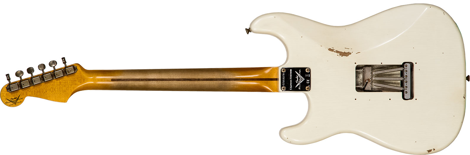 Fender Custom Shop Strat Poblano Ii 3s Trem Mn #cz555378 - Relic Olympic White - Guitarra eléctrica con forma de str. - Variation 1
