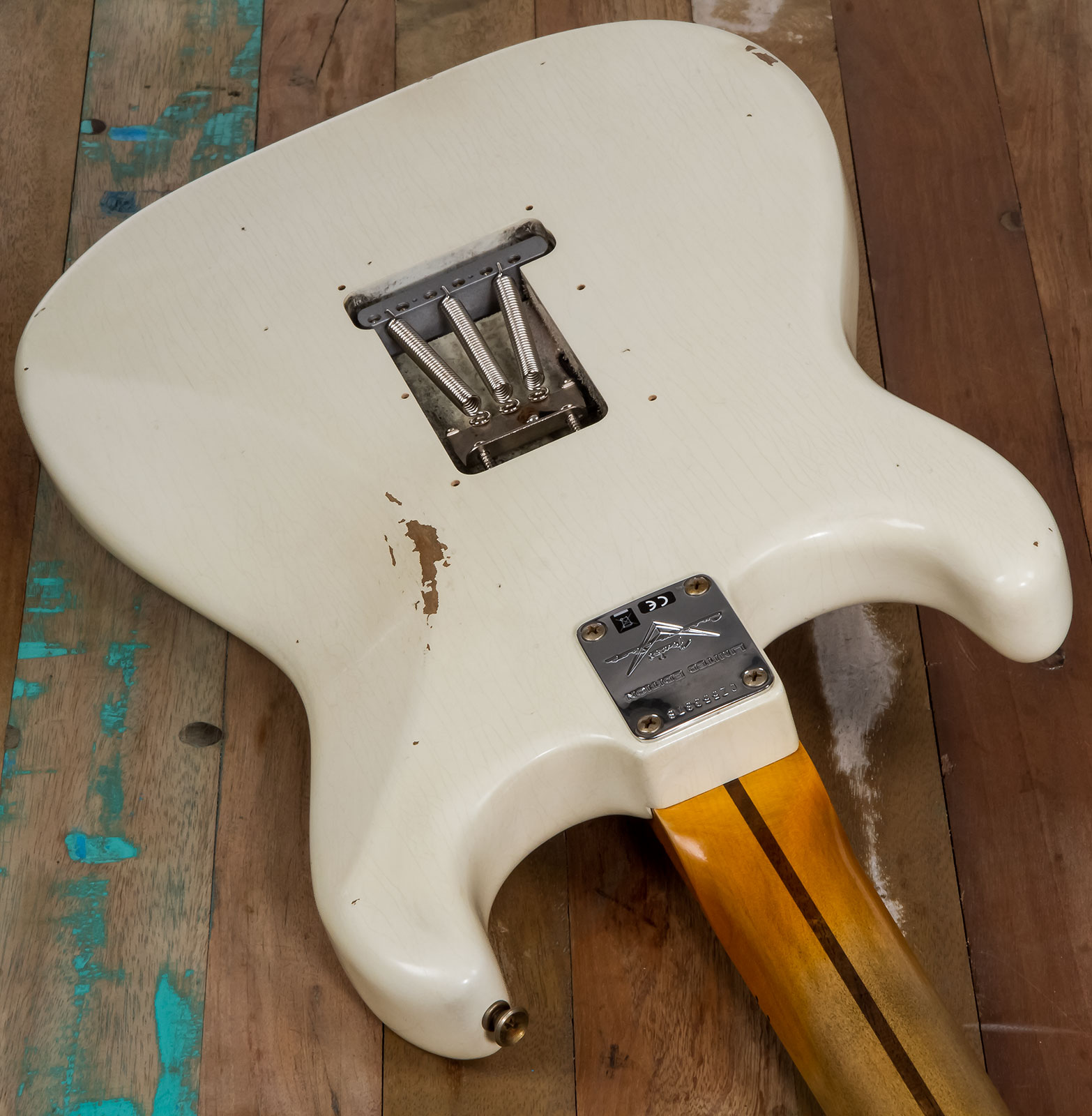 Fender Custom Shop Strat Poblano Ii 3s Trem Mn #cz555378 - Relic Olympic White - Guitarra eléctrica con forma de str. - Variation 4