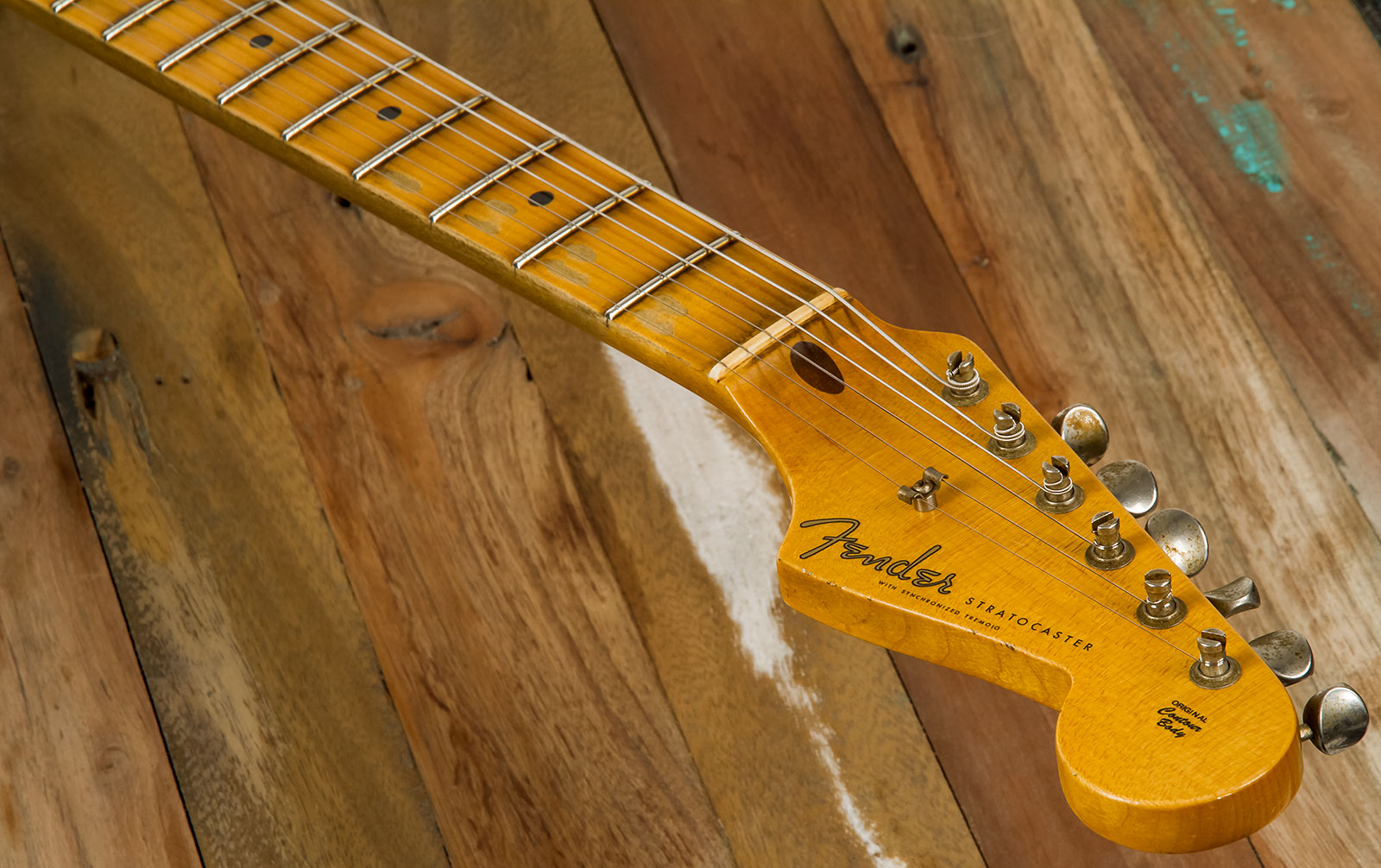 Fender Custom Shop Strat Poblano Ii 3s Trem Mn #cz555378 - Relic Olympic White - Guitarra eléctrica con forma de str. - Variation 5