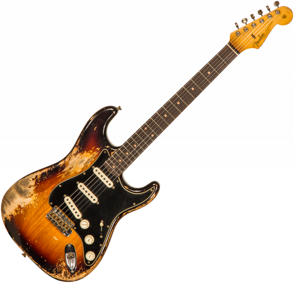 Guitarra eléctrica de cuerpo sólido Fender Custom Shop Poblano Stratocaster #CZ558981 - Super heavy relic 3-color sunburst