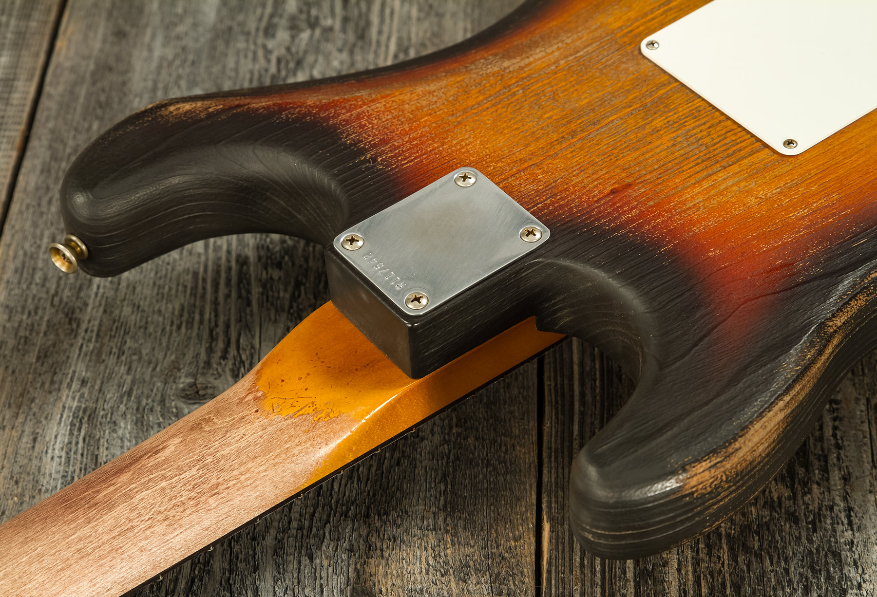 Fender Custom Shop Strat Sandblasted Masterbuilt P.walker #r117542 - Heavy Relic 3-color Sunburst - Guitarra eléctrica con forma de str. - Variation 5