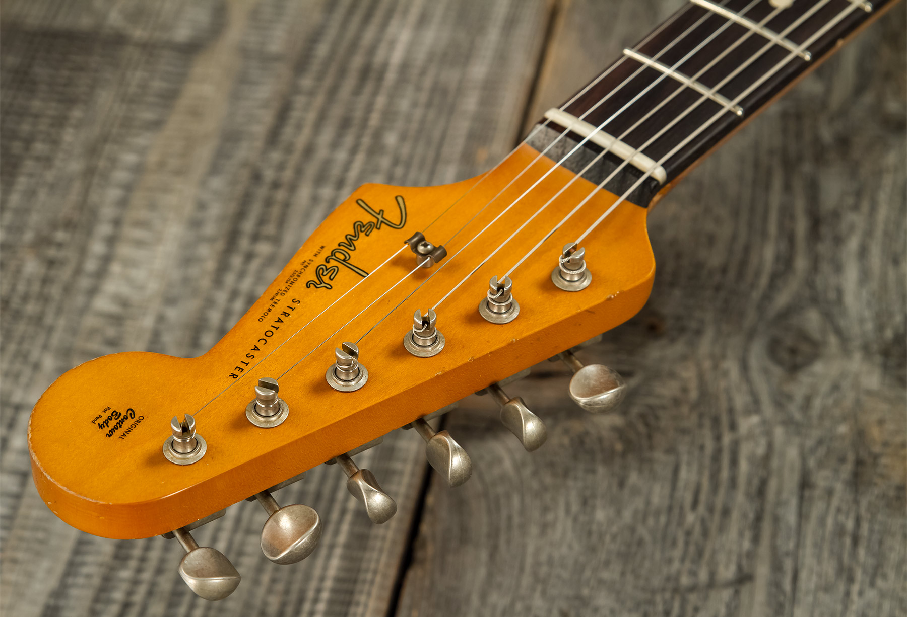 Fender Custom Shop Strat Sandblasted Masterbuilt P.walker #r117542 - Heavy Relic 3-color Sunburst - Guitarra eléctrica con forma de str. - Variation 7