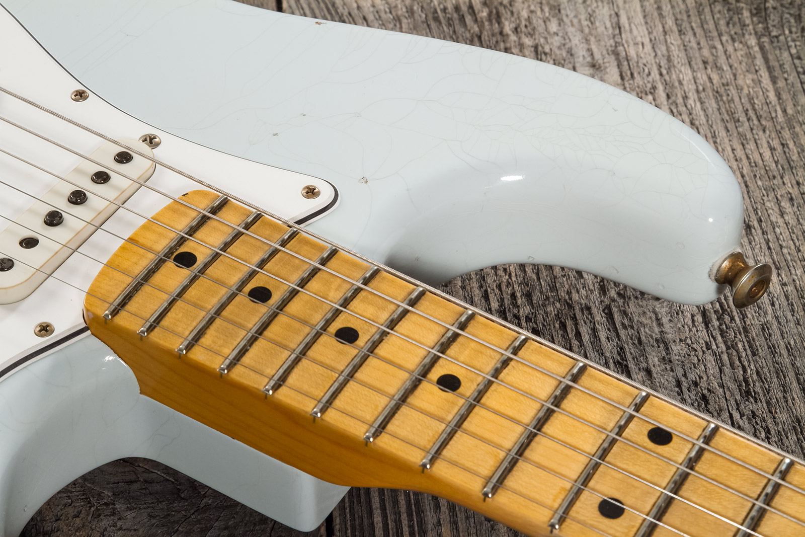 Fender Custom Shop Strat Tomatillo Special 3s Trem Mn #cz571194 - Journeyman Relic Aged Sonic Blue - Guitarra eléctrica con forma de str. - Variation 