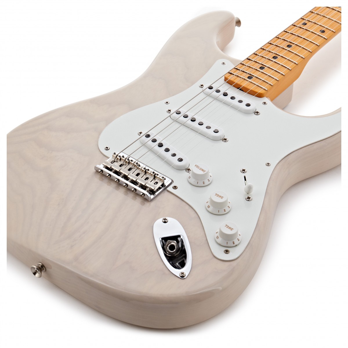 Fender Custom Shop Strat Vintage Custom 1955 Hardtail 3s Ht Mn - Time Capsule Package White Blonde - Guitarra eléctrica con forma de str. - Variation 