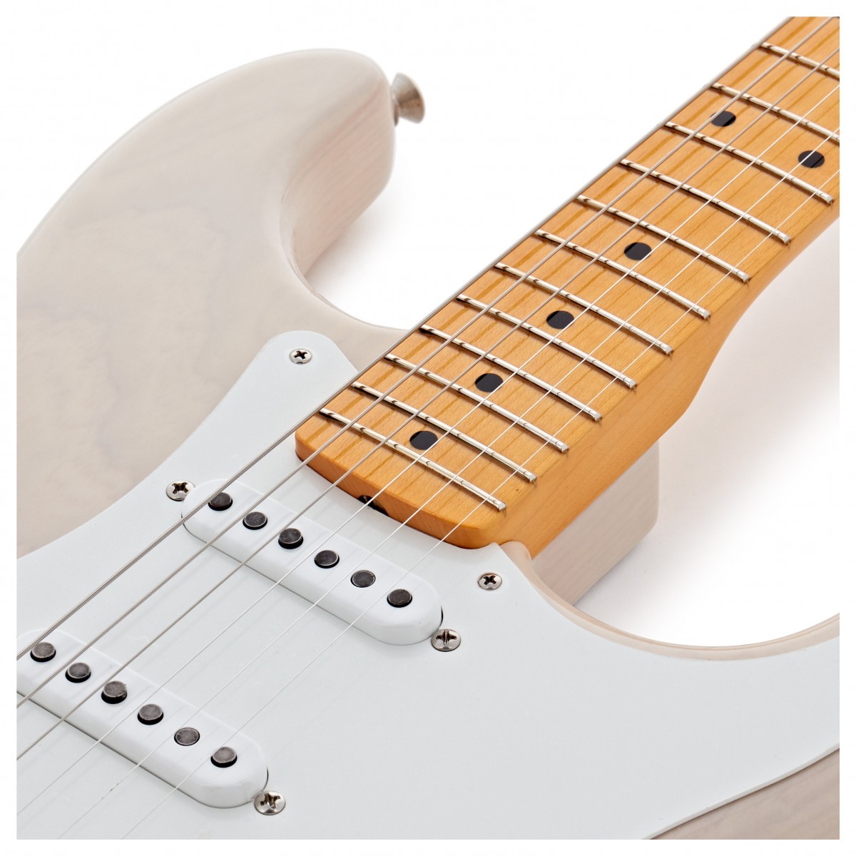 Fender Custom Shop Strat Vintage Custom 1955 Hardtail 3s Ht Mn - Time Capsule Package White Blonde - Guitarra eléctrica con forma de str. - Variation 