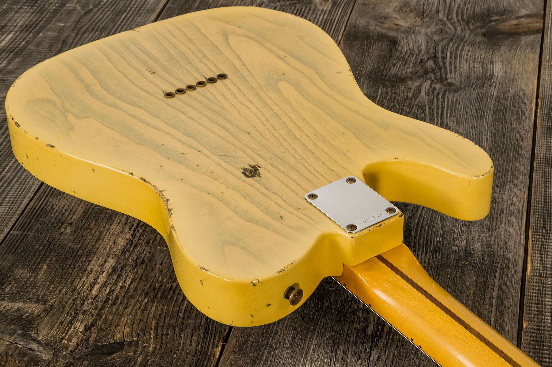 Fender Custom Shop Tele 1950 Masterbuilt J.smith Mn #r111000 - Relic Nocaster Blonde - Guitarra eléctrica con forma de tel - Variation 2