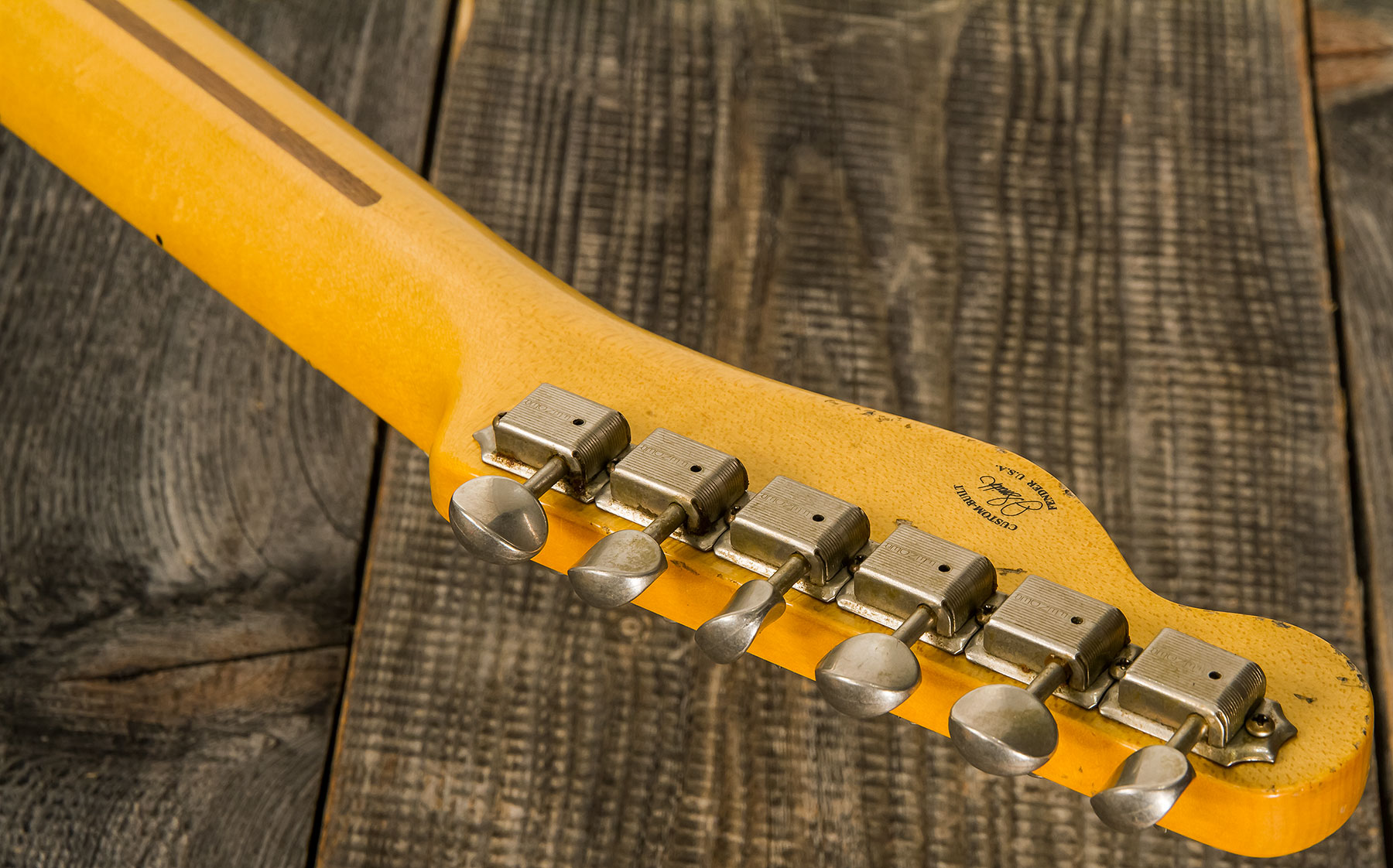 Fender Custom Shop Tele 1950 Masterbuilt J.smith Mn #r111000 - Relic Nocaster Blonde - Guitarra eléctrica con forma de tel - Variation 5