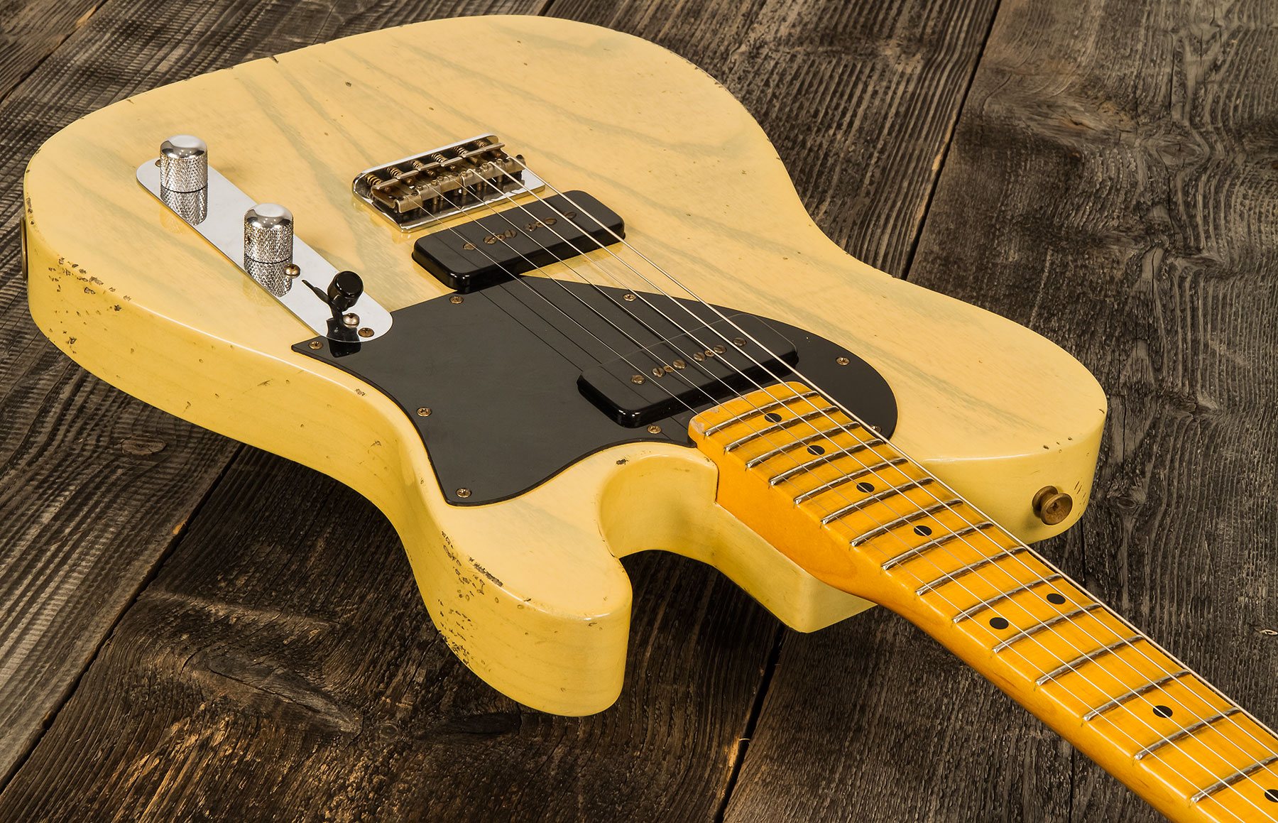 Fender Custom Shop Tele 1950 Masterbuilt J.smith Mn #r116221 - Relic Nocaster Blonde - Guitarra eléctrica con forma de tel - Variation 1