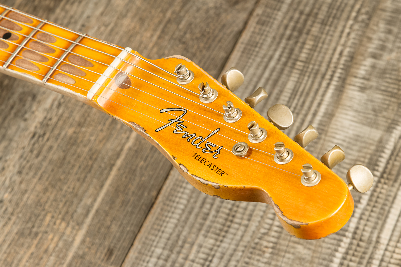 Fender Custom Shop Tele 1951 Sh Mn #r13524 - Super Heavy Relic Natural - Guitarra eléctrica con forma de tel - Variation 10