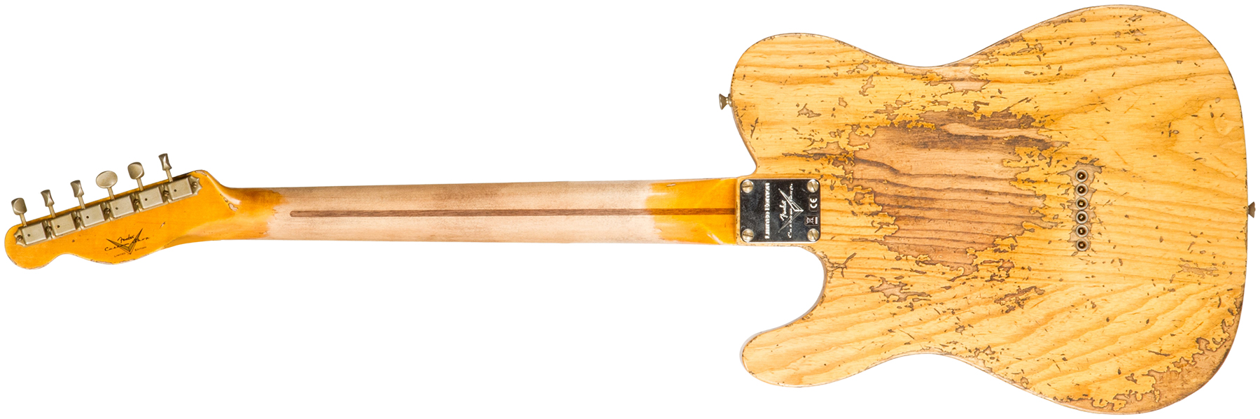 Fender Custom Shop Tele 1951 Sh Mn #r13524 - Super Heavy Relic Natural - Guitarra eléctrica con forma de tel - Variation 1