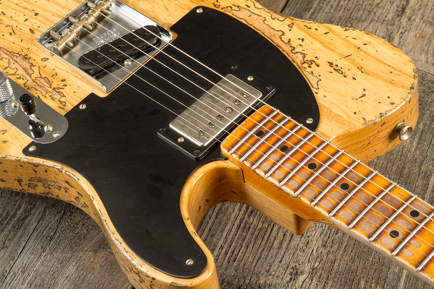 Fender Custom Shop Tele 1951 Sh Mn #r13524 - Super Heavy Relic Natural - Guitarra eléctrica con forma de tel - Variation 3
