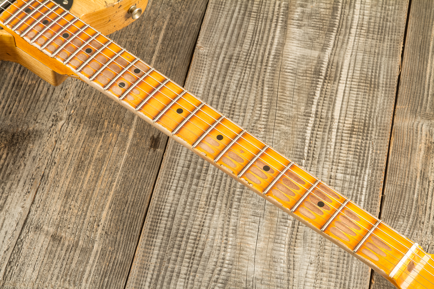 Fender Custom Shop Tele 1951 Sh Mn #r13524 - Super Heavy Relic Natural - Guitarra eléctrica con forma de tel - Variation 4