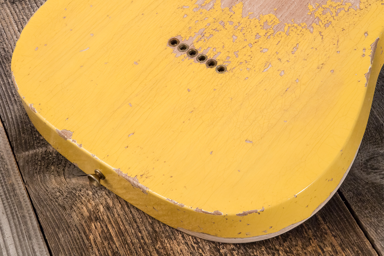 Fender Custom Shop Tele 1952 2s Ht Mn #r136636 - Super Heavy Relic Aged Nocaster Blonde - Guitarra eléctrica con forma de tel - Variation 6