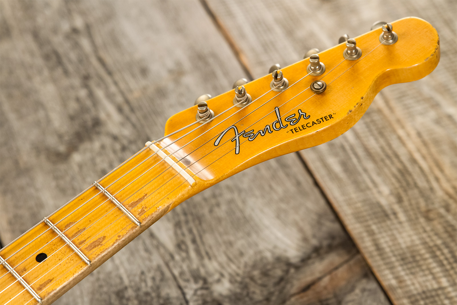 Fender Custom Shop Tele 1952 Masterbuilt A.hicks 2s Ht Mn #r126811 - Relic Smoked Butterscotch Blonde - Guitarra eléctrica con forma de tel - Variatio