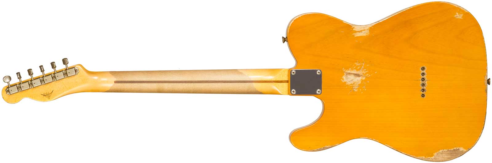 Fender Custom Shop Tele 1952 Masterbuilt A.hicks 2s Ht Mn #r126811 - Relic Smoked Butterscotch Blonde - Guitarra eléctrica con forma de tel - Variatio