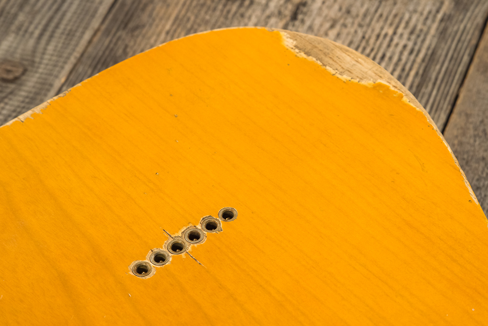Fender Custom Shop Tele 1952 Masterbuilt A.hicks 2s Ht Mn #r126811 - Relic Smoked Butterscotch Blonde - Guitarra eléctrica con forma de tel - Variatio