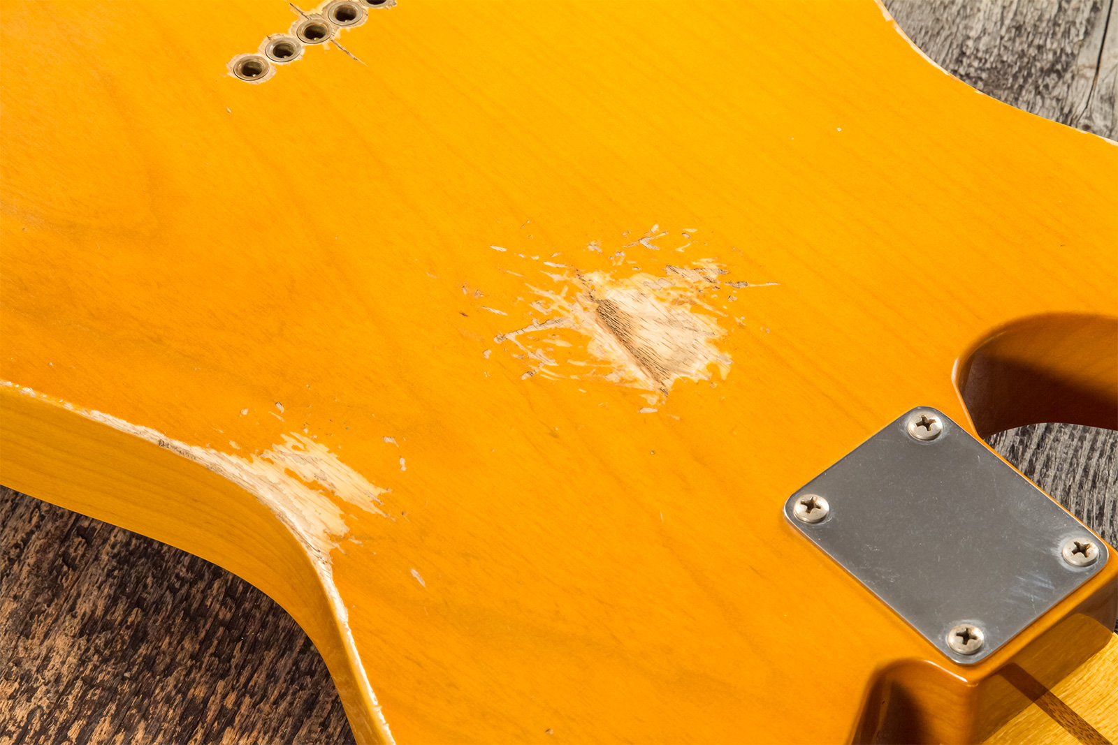 Fender Custom Shop Tele 1952 Masterbuilt A.hicks 2s Ht Mn #r126811 - Relic Smoked Butterscotch Blonde - Guitarra eléctrica con forma de tel - Variatio
