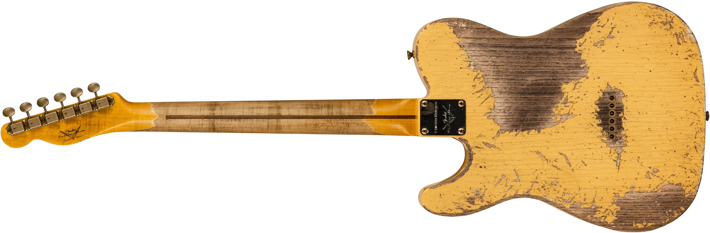Fender Custom Shop Tele 1953 2s Ht Mn #126760 - Super Heavy Relic Natural Blonde - Guitarra eléctrica con forma de str. - Variation 2