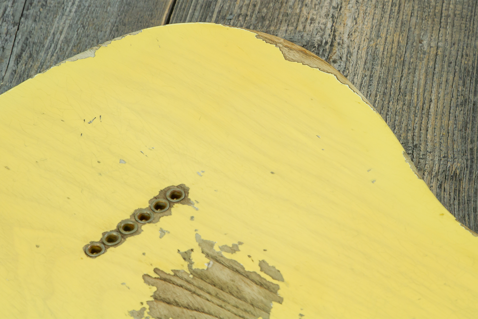 Fender Custom Shop Tele 1953 2s Ht Mn #r126760 - Heavy Relic Nocaster Blonde - Guitarra eléctrica con forma de tel - Variation 9