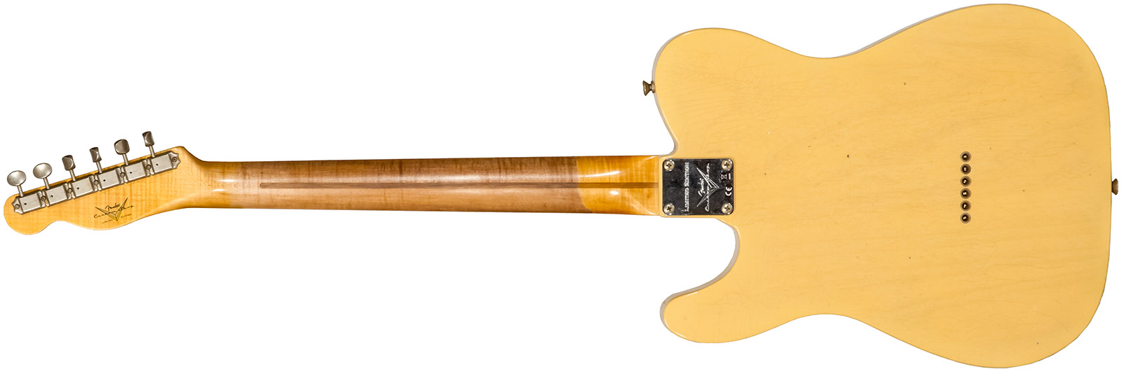 Fender Custom Shop Tele 1953 2s Ht Mn #r126793 - Journeyman Relic Aged Nocaster Blonde - Guitarra eléctrica con forma de tel - Variation 1