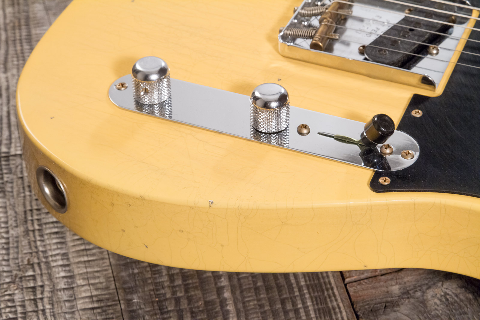 Fender Custom Shop Tele 1953 2s Ht Mn #r126793 - Journeyman Relic Aged Nocaster Blonde - Guitarra eléctrica con forma de tel - Variation 3