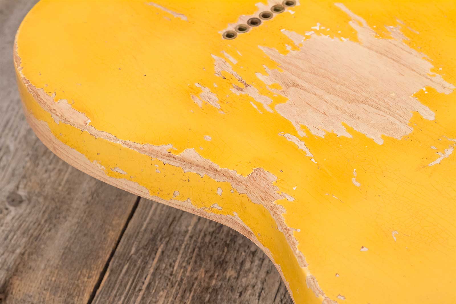 Fender Custom Shop Tele 1953 2s Ht Mn #r128654 - Super Heavy Relic Natural Blonde - Guitarra eléctrica con forma de str. - Variation 9