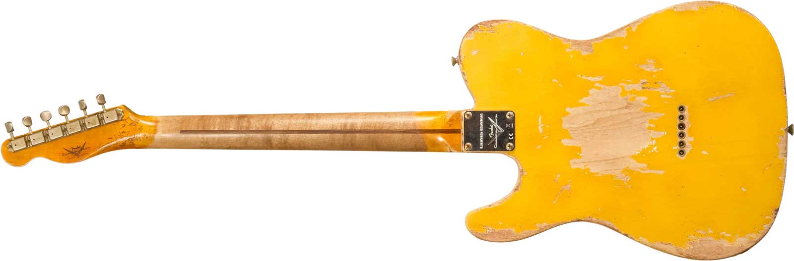 Fender Custom Shop Tele 1953 2s Ht Mn #r128654 - Super Heavy Relic Natural Blonde - Guitarra eléctrica con forma de str. - Variation 11