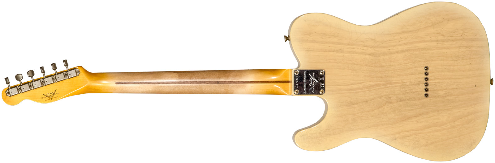 Fender Custom Shop Tele 1955 2s Ht Mn #cz570232 - Journeyman Relic Natural Blonde - Guitarra eléctrica con forma de tel - Variation 1