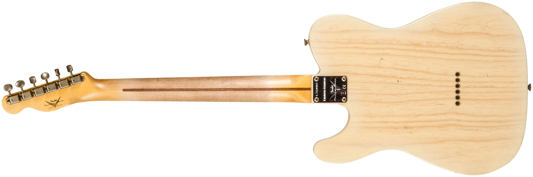 Fender Custom Shop Tele 1955 2s Ht Mn #cz580065 - Journeyman Relic Natural Blonde - Guitarra eléctrica con forma de str. - Variation 1