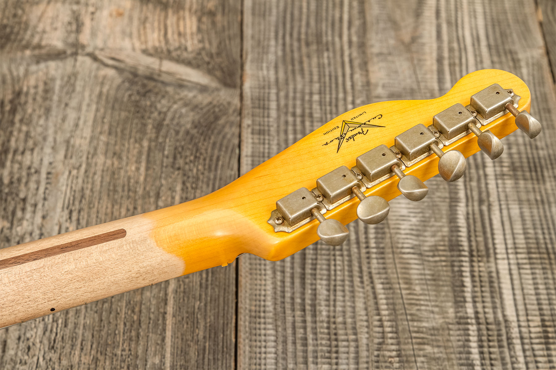 Fender Custom Shop Tele 1955 Ltd 2s Ht Mn #cz579629 - Journeyman Relic Natural Blonde - Guitarra eléctrica con forma de tel - Variation 9